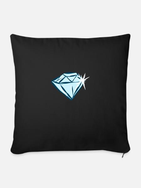 Diamant - Sofakissenbezug 45 x 45 cm - Schwarz