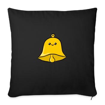 Bell jar - Sofa pillowcase 17,3'' x 17,3'' (45 x 45 cm) - black - Front