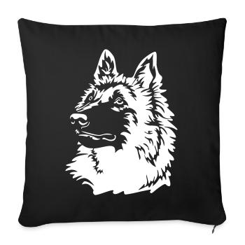 Tervuren Head "Black Edition" - Sofa pillowcase 17,3'' x 17,3'' (45 x 45 cm) - black - Front