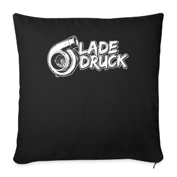 Nordschleife Design Motorsport - Sofakissenbezug 45 x 45 cm - Schwarz - Vorne