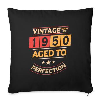 Vintage 1950 Born1950's Perfection - Sofa pillowcase 17,3'' x 17,3'' (45 x 45 cm) - black - Front