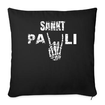 St pauli. St pauli Fan. Paulianer Hamburger fan - Sofakissenbezug 45 x 45 cm - Schwarz - Vorne