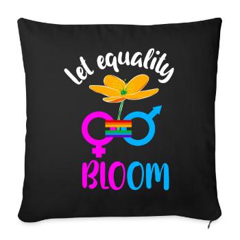 Equality - Sofa pillowcase 17,3'' x 17,3'' (45 x 45 cm) - black - Front