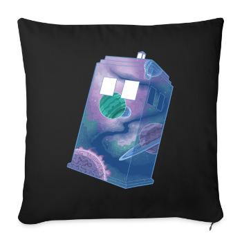 All The Wonders - Sofa pillowcase 17,3'' x 17,3'' (45 x 45 cm) - black - Front