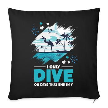 Scuba Diving Sporttauchen Design - Sofakissenbezug 45 x 45 cm - Schwarz - Vorne