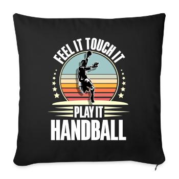 Handball Handball players - Sofa pillowcase 17,3'' x 17,3'' (45 x 45 cm) - black - Front