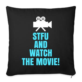 Films, Théâtre, Caméra, Déclaration, Soirée cinéma, Films - Housse de coussin décorative 45 x 45 cm - noir - Devant