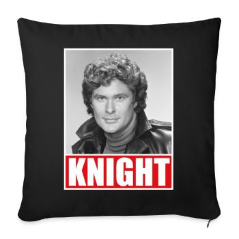 Knight Rider Porträt - Sofakissenbezug 45 x 45 cm - Schwarz - Vorne
