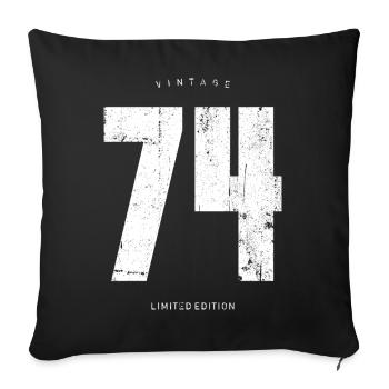 Vintage 74 Limited Edition - Sofa pillowcase 17,3'' x 17,3'' (45 x 45 cm) - black - Front