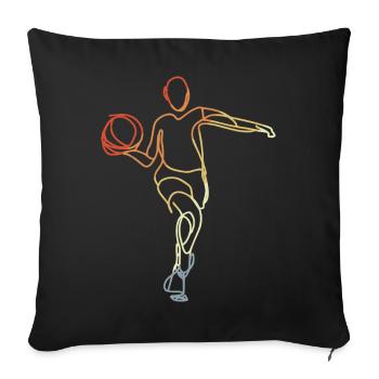 Basketball Player Vintage - Sofa pillowcase 17,3'' x 17,3'' (45 x 45 cm) - black - Front