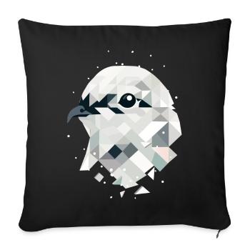 Elegant ptarmigan in geometric art - Sofa pillowcase 17,3'' x 17,3'' (45 x 45 cm) - black - Front