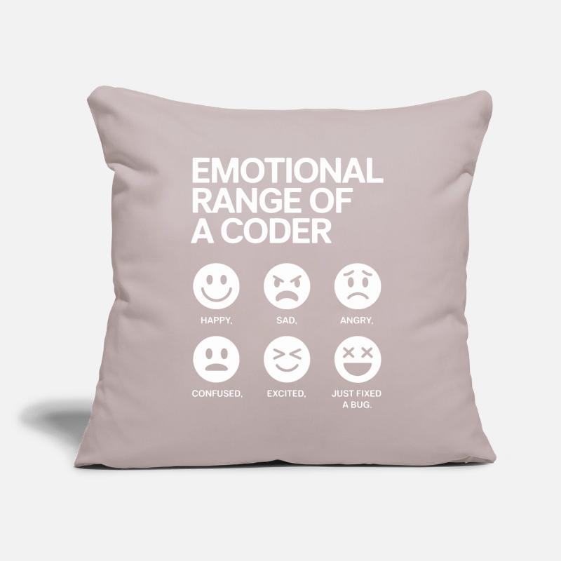 Emotional Range of a Coder Sofa pillowcase 17,3'' x 17,3'' (45 x 45 cm)