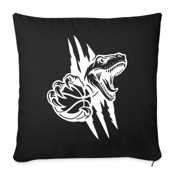 Roaring Raptor Basketball - Sofa pillowcase 17,3'' x 17,3'' (45 x 45 cm) - black - Front