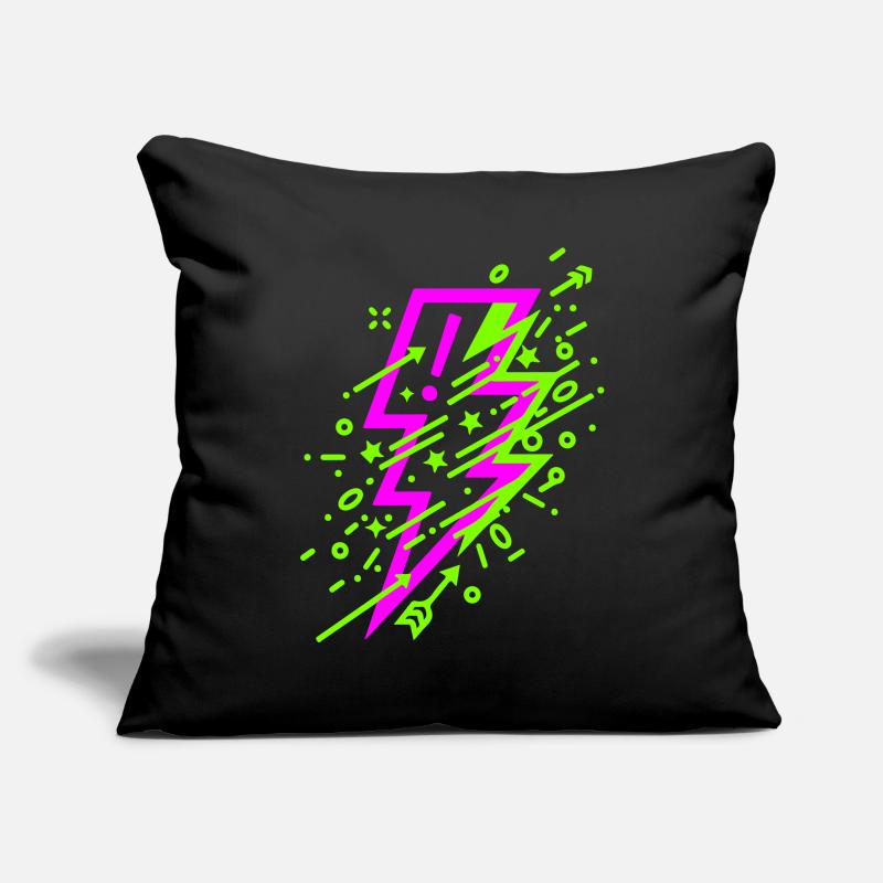 Lebendige kosmische Blitze in Neon Sofakissenbezug 45 x 45 cm