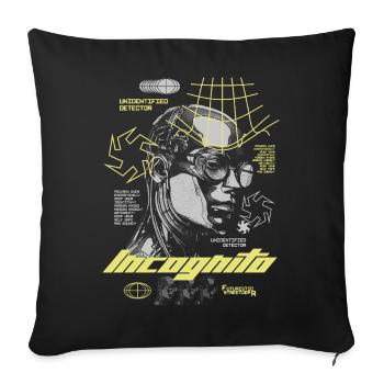 Urban Future – Futuristic Streetwear - Sofa pillowcase 17,3'' x 17,3'' (45 x 45 cm) - black - Front