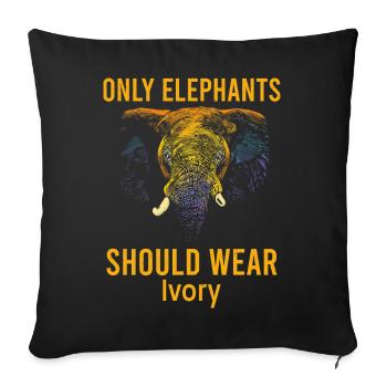 Zoo Gardien de zoo Gardien de zoo Vintage Zoo Wildlife - Housse de coussin décorative 45 x 45 cm - noir - Devant