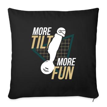 More Tilt More Fun – Electric Unicycle Design - Sofa pillowcase 17,3'' x 17,3'' (45 x 45 cm) - black - Front