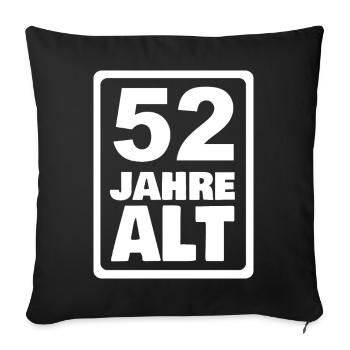 52 - Sofa pillowcase 17,3'' x 17,3'' (45 x 45 cm) - black - Front