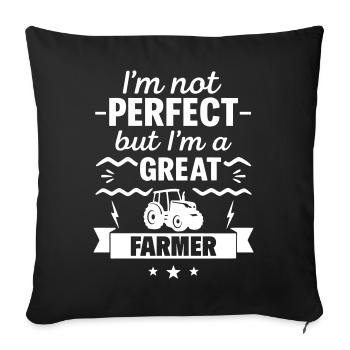 Je ne suis pas parfait, mais je suis un grand agriculteur - Housse de coussin décorative 45 x 45 cm - noir - Devant
