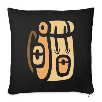 Camping Backpack Cartoon Design - Sofa pillowcase 17,3'' x 17,3'' (45 x 45 cm) - black - Front