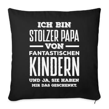 Funny Father's Day Gift Dad Beer - Sofa pillowcase 17,3'' x 17,3'' (45 x 45 cm) - black - Front