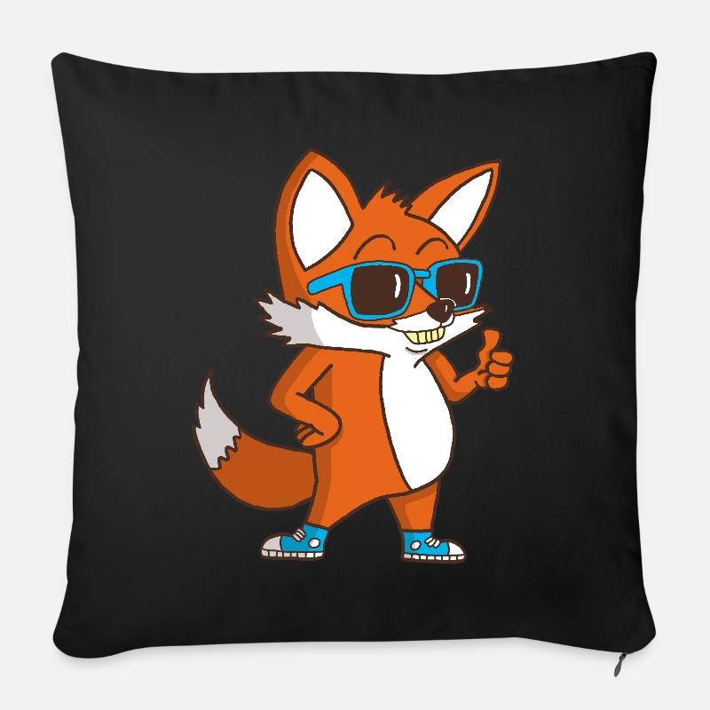 Cool Fox - Sofakissenbezug 45 x 45 cm - Schwarz