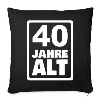40 - Sofa pillowcase 17,3'' x 17,3'' (45 x 45 cm) - black - Front