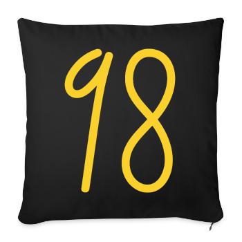 98 - Sofa pillowcase 17,3'' x 17,3'' (45 x 45 cm) - black - Front