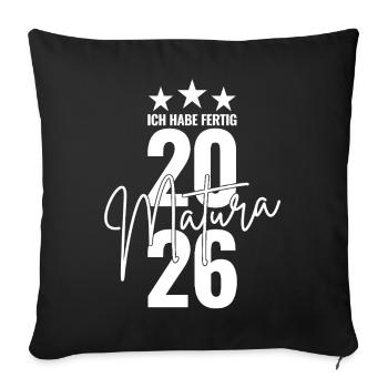 Matura 2026 I'm done - Sofa pillowcase 17,3'' x 17,3'' (45 x 45 cm) - black - Front