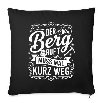 La montagne m’appelle – je dois m’éloigner un instant - Housse de coussin décorative 45 x 45 cm - noir - Devant