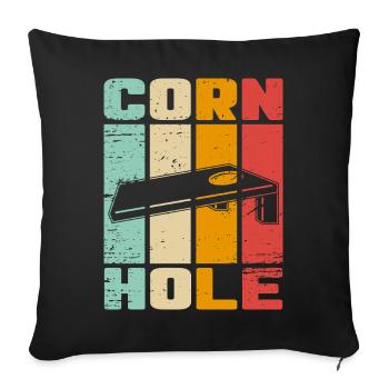 Cornhole - Sofa pillowcase 17,3'' x 17,3'' (45 x 45 cm) - black - Front