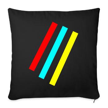 Bandes - Vector - Housse de coussin décorative 45 x 45 cm - noir - Devant