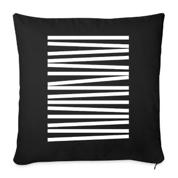 Geometric Diagonal lines design - Sofa pillowcase 17,3'' x 17,3'' (45 x 45 cm) - black - Front