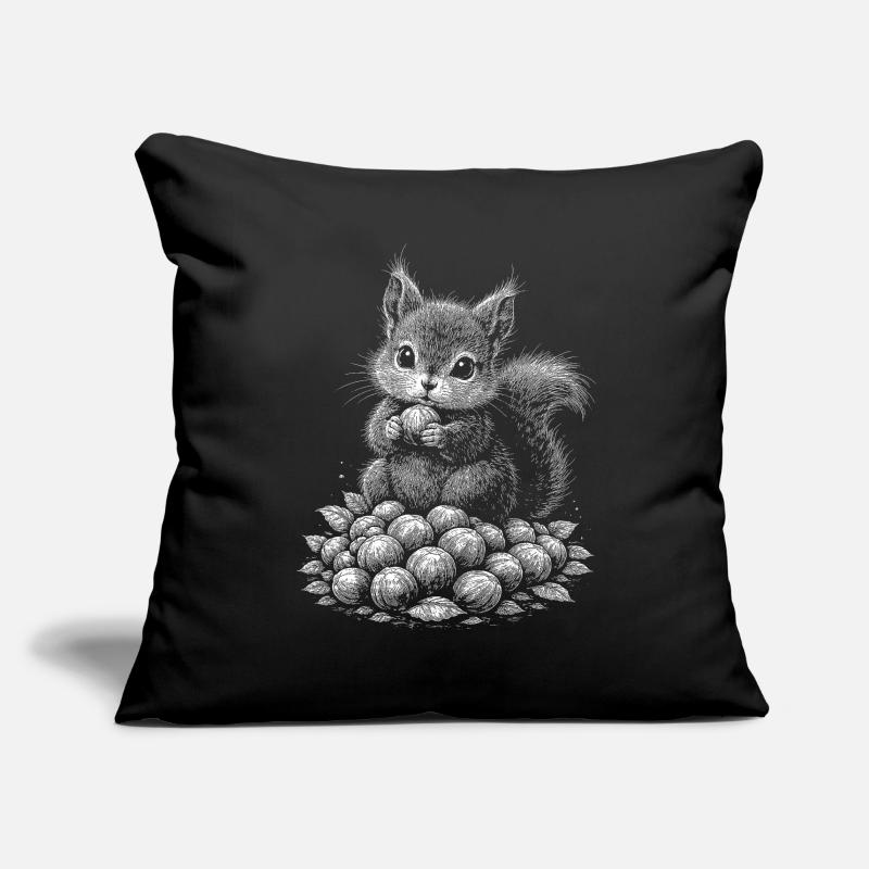 Eichhoernchen Housse de coussin décorative 45 x 45 cm