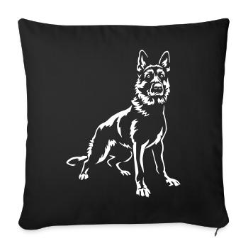German Shepherd "Black Edition" - Sofa pillowcase 17,3'' x 17,3'' (45 x 45 cm) - black - Front