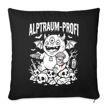 Minimalistisches Blut Tropfen Horror Design - Sofakissenbezug 45 x 45 cm - Schwarz - Vorne