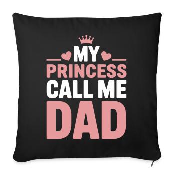 Papa cool Fête des pères Humour paternel - Housse de coussin décorative 45 x 45 cm - noir - Devant