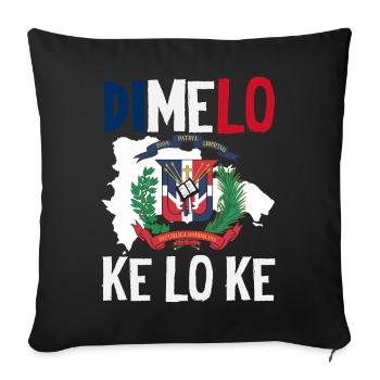 Dominikanische Republik Flagge Dom Rep Stolz - Sofakissenbezug 45 x 45 cm - Schwarz - Vorne
