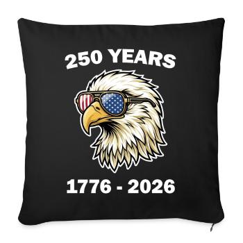 American Eagle 250th Anniversary - Sofa pillowcase 17,3'' x 17,3'' (45 x 45 cm) - black - Front