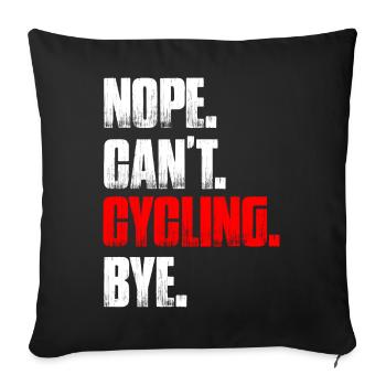 Non, je ne peux pas faire du vélo en descente en VTT. - Housse de coussin décorative 45 x 45 cm - noir - Devant