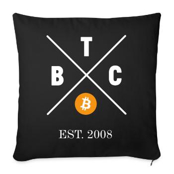 Bitcoin Freedom BTC Crypto Bitcoin Trader To Moon - Sofakissenbezug 45 x 45 cm - Schwarz - Vorne