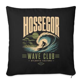 Hossegor Surfing - Housse de coussin décorative 45 x 45 cm - noir - Devant