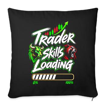 Trader skills loading - Sofakissenbezug 45 x 45 cm - Schwarz - Vorne