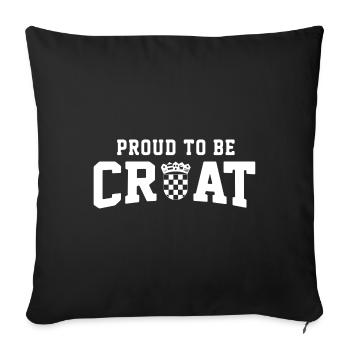 Proud to be Croat - Sofakissenbezug 45 x 45 cm - Schwarz - Vorne