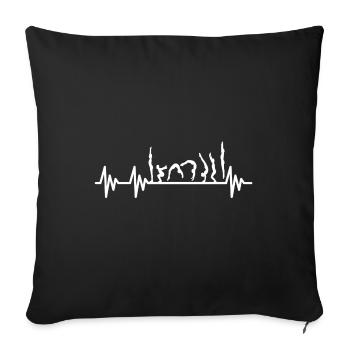 Flick Flack Backflip Heartbeat Gymnastics Turnen - Sofakissenbezug 45 x 45 cm - Schwarz - Vorne