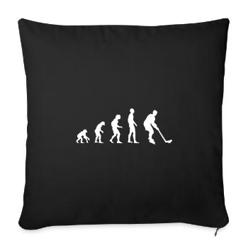 Ice Hockey Evolution - Sofakissenbezug 45 x 45 cm - Schwarz - Vorne