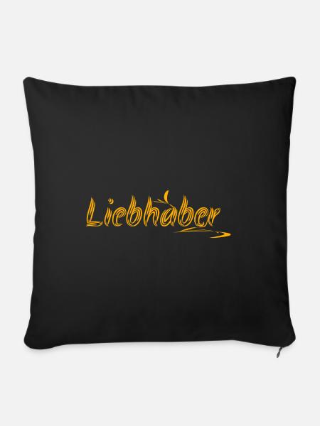 Geschenkidee Liebhaber - Sofakissenbezug 45 x 45 cm - Schwarz