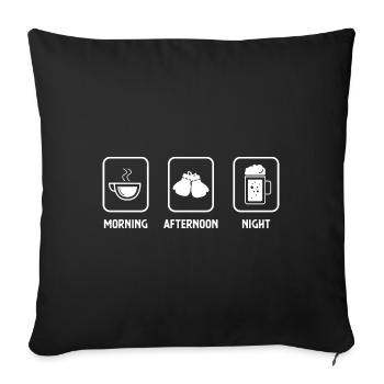 Tomorrow Afternoon Night and Boxing 1 - (2) - Sofa pillowcase 17,3'' x 17,3'' (45 x 45 cm) - black - Front