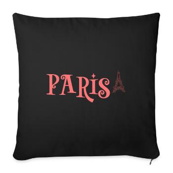 PARIS Eiffel Tower Vibe Elegance Urban - Sofakissenbezug 45 x 45 cm - Schwarz - Vorne