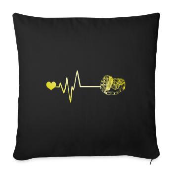Steak Meat Restaurant Pulse Heart Love - Sofa pillowcase 17,3'' x 17,3'' (45 x 45 cm) - black - Front